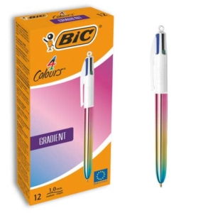 Penna a sfera a scatto BIC 4 Colours 1 mm - gradient conf. 12 pz - 511034