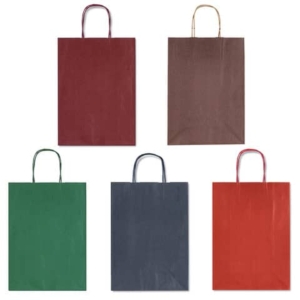 Borsa Allegra su carta kraft bianca colori dark assortiti conf. 25 pz Rex-Sadoch 46x16x49 cm - SDF46DAR