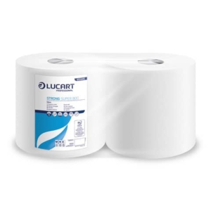 Bobina 2 veli pura cellulosa Lucart STRONG SUPER 800 - 873 strappi per rotolo - conf. 2 rotoli - 851445T