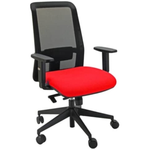 Sedia operativa girevole con schienale in rete PPL serie ECO synchro Jet Unisit rosso - JEA/BR1/ER ROSSO