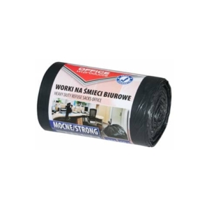Sacchi immondizia per rifiuti inorganici Office Products 35 L 49x56 cm - 20 µm nero - rotolo da 50 pezzi - 22021213-05