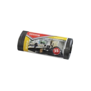 Sacchi immondizia per rifiuti inorganici Office Products 35 L 48x56 cm - 6,3 µm nero - rotolo da 50 pezzi - 22021113-05