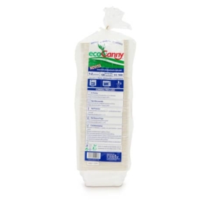 Vaschetta bio-compostabile ecoCanny Take Away bianco 1/2 porzioni conf. 100 pz - ECO?T12CA