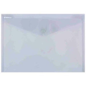 Buste con bottone in PPL ecologico Donau formato A4 grigio - conf. da 12 pz - 8544001PL-02