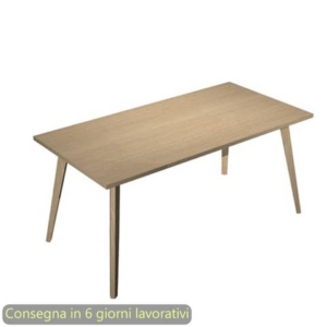 Scrivania piano rovere 160x80xH.74,4 cm gamba rastremata in legno rovere linea Woody Artexport - 6403-DKA-C-AQ