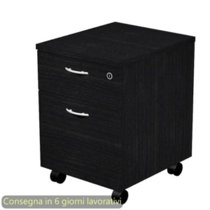 Cassettiera con ruote Artexport Presto 1 cassetto + 1 classificatore - smontata 41,8x52x59,5 cm nero venato  frassino