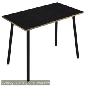 Tavolo alto Skinny Metal 120x80xH.105 cm con gambe met. nere Artexport piano nero 6404-DJC-8C-AQ