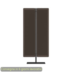 Piantana mobile in metallo nero con 2 pannelli fonoassorbenti antracite Moody Artexport 83,8xH.140 cm BSJ12-IR+BSAM-AQ