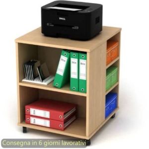 Mobile multifunzione su ruote 56x60xH.70,5 cm Artexport noce chiaro 2454/4