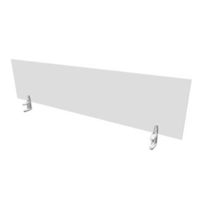 Pannello divisorio in melaminico grigio per scrivanie singole 180xH.42 cm linea Practika Quadrifoglio - CODI180-GR