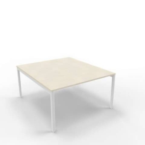 Bench piano cemento 140x160xH.75 cm gamba a ponte in acciaio argento linea Practika P3 Quadrifoglio - ECBEC14-CL-A
