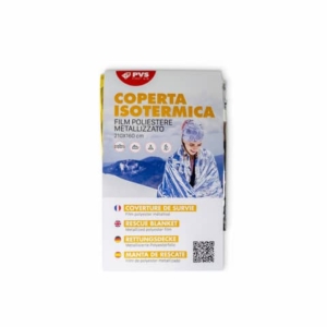 Coperta isotermica anti caldo (lato argento) e anti freddo (lato oro) - 63 g PVS 210x160 cm - COP216               