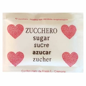 Zucchero bianco in bustine con soggetto generico Frazzi conf. da 200 pezzi - 01PZ200