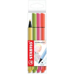 Astuccio Stabilo PointMax in 4 colori assortiti pastello 488/4-03