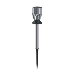 Lampioncino LED in acciaio con pannello solare e sensore crepuscolare Aigostar luce RGB - chiodo - B10201J9O