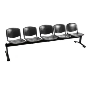 Panca 5 posti attesa Unisit Dado D5P5P - PPL nero D5P5P/NE