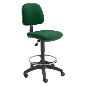 Sgabello tecnico Unisit Esos EOE4S seduta alta - poggiapiedi telescopico - rivestimento Eco verde EOE4S/EV