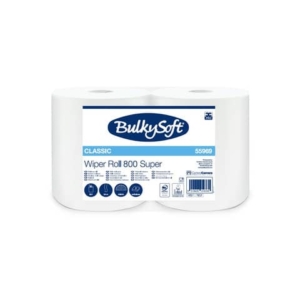 Bobina multiuso 2 veli Bulkysoft Wiper Roll 800 Super in cellulosa 84 m - conf. 2 rotoli - 55969.E20