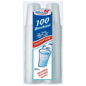 Bicchieri in PP trasparente Dopla Professional 200 ml - conf. 100 pz - 2359