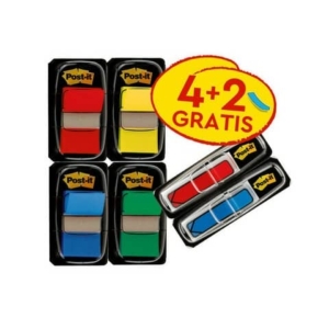 Segnapagina Post-it® 680 + Post-it® Mini 684 Freccia - PROMO PACK 4+2 - 680-VAD5EU