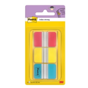 Segnapagina removibili Post-it® Index Strong 686 - 3 colori classici 3 blocchetti da 22 - 686-RYBEU