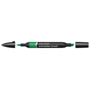 Pennarelli Winsor&Newton Promarker Brush doppia punta scalpello-pennello - lush green G756 - 0204228