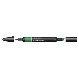 Pennarelli Winsor&Newton Promarker doppia punta fine-larga - verde pino G635 - 0203244