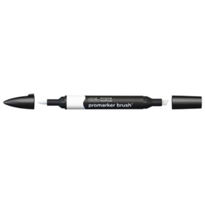 Pennarelli Winsor&Newton Promarker Brush doppia punta scalpello-pennello - cool grey 1 CG1 - 0204161