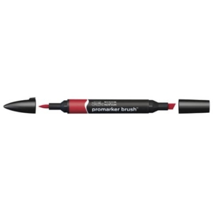 Pennarelli Winsor&Newton Promarker Brush doppia punta scalpello-pennello - firebrick R735 - 0204374