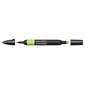 Pennarelli Winsor&Newton Promarker doppia punta fine-larga - leaf green G258 - 0203341