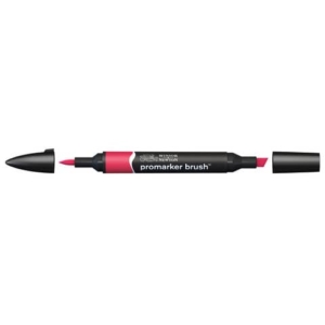 Pennarelli Winsor&Newton Promarker Brush doppia punta scalpello-pennello - ruby R455 - 0204170