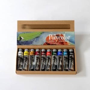 Colori vinilici fini Maimeri Polycolor in tubetto 20 ml - conf. da 10 colori assortiti - M1298100