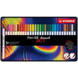 Pennarello Stabilo Arty Line Pen 68 brush punta a pennello conf. 30 colori assortiti - 568/30-31-20
