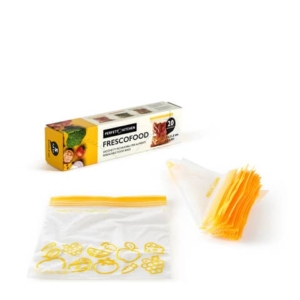 Sacchetti richiudibili per alimenti Perfetto ''Frescofood'' - conf. 20 pz S - 21x21,5 cm - 29161