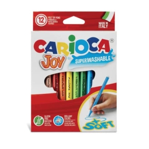 Pennarelli superlavabili Carioca Joy Ø 2,8 mm - conf. da 12 colori assortiti - 40614