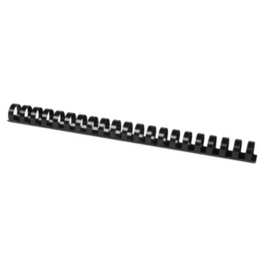 Dorsi a spirale in PVC per rilegatura Q-Connect A4 - 21 anelli 22 mm - fino a 175 ff nero - conf. 50 pz - KF32116