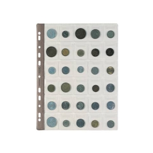 Buste porta monete a foratura universale Favorit Top - 30 tasche f.to 4x4,5 cm - conf. 5 pezzi - 400184165