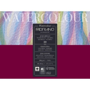 Blocco collato Fabriano Watercolour grana fine 20 fogli 30x40 cm - 200 g - 72613040