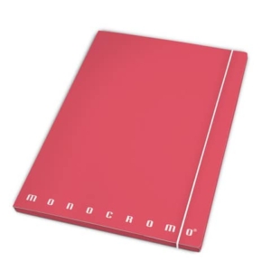 Cartella a 3 lembi con elastico Pigna Monocromo - A4 26x35,5 cm dorso piatto colori assortiti - 0213733