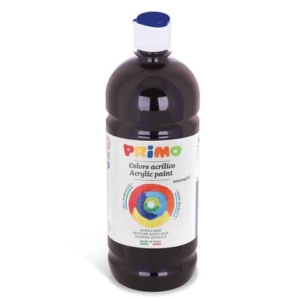 Colore acrilico Primo in bottiglia con tappo dosatore 1000 ml - 800 nero 404TA1000800