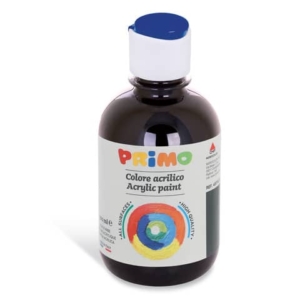 Colore acrilico Primo in bottiglia con tappo dosatore 300 ml - 800 nero 400TA300800