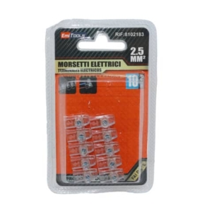 Morsetti elettrici trasparenti Emi - 2,5 mm - conf. 10 pezzi 8102183