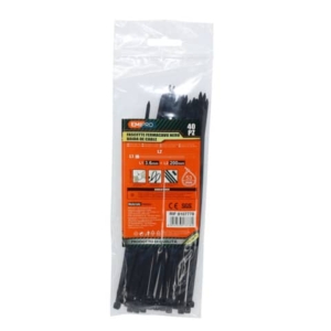 Fascette fermacavo in nylon Emi - 200x3,6 mm - colore nero - conf. 40 pezzi - 8107778