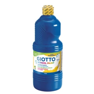 Tempera pronta Giotto School Paint in flacone 1 L blu oltremare - F53551700