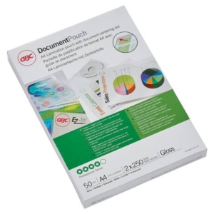 Pouches per plastificatrici a caldo GBC 2x250 µm finitura lucida formato A4 conf. da 50 - 3740449