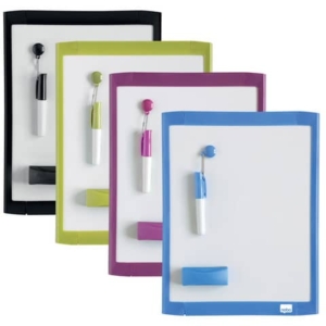 Lavagna magnetica cancellabile a secco Nobo 21,6x28 cm Nobo cornice colori assortiti - 1903816