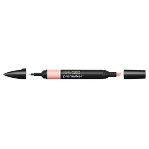 Pennarello Winsor&Newton Promarker doppia punta fine-larga - misty rose R729 - 0203622