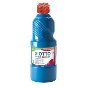 Tempera pronta Giotto Extra Quality in flacone 500 ml ciano - F53281500