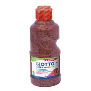 Tempera pronta Giotto glitter in flacone 250 ml bronzo glitterato - F53120700