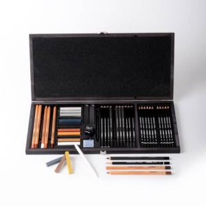 Set disegno Lyra Rembrandt cassetta in legno da 47 pezzi L2054001